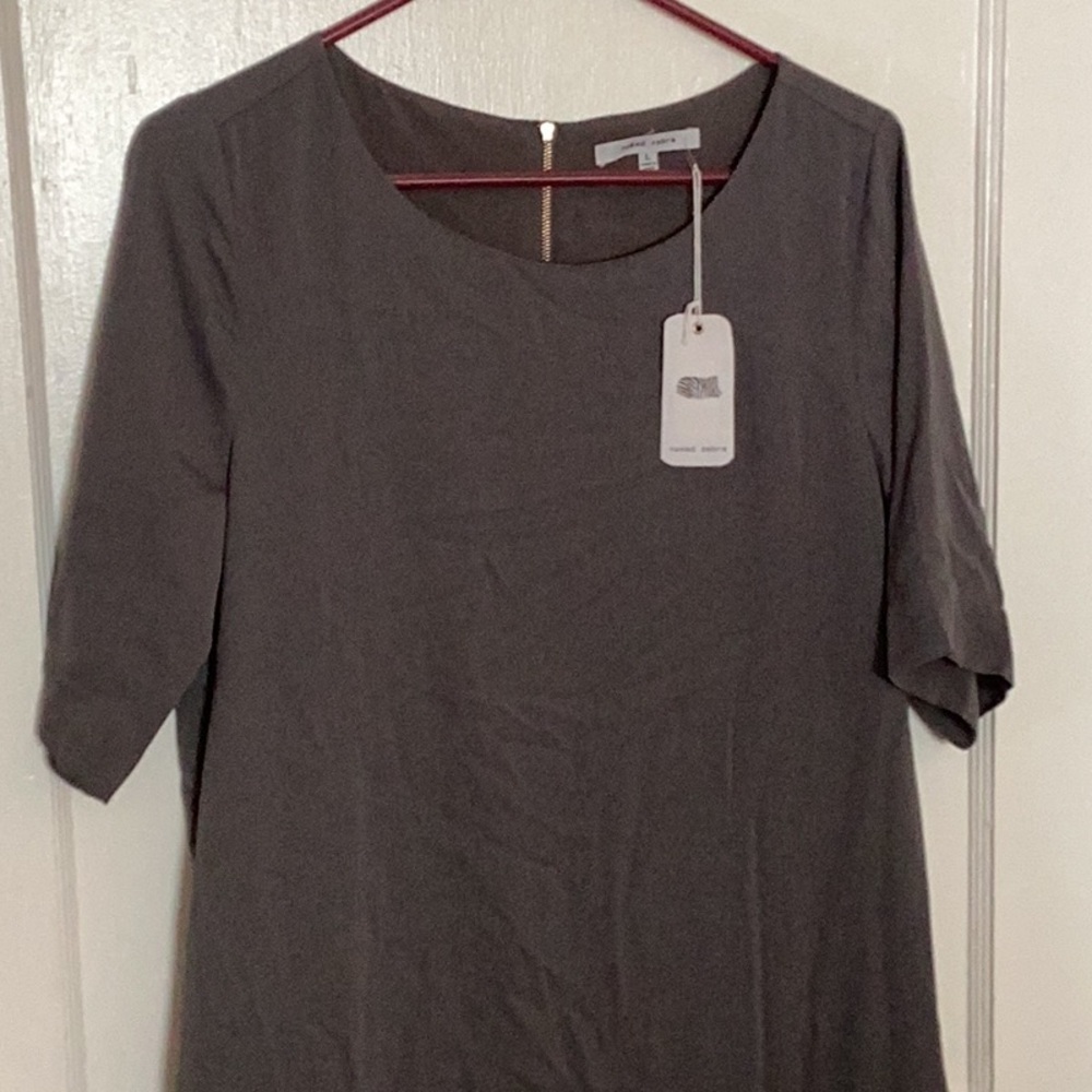 Naked Zebra Gray Dress NWT size L
